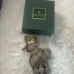 Gucci GG Lulu the French poodle Supreme Guccioli Collection Bag Keychain w/ box